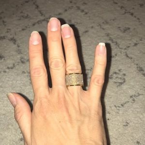 Thick Sparkly Band Ring